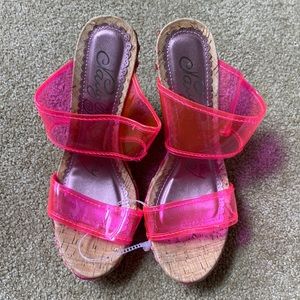Naughty monkey Sandal size9 NWT 5.5" wedge heel